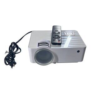Topvision T6 LED Projector With Remote‎ Control AC 110-240V USB HDMI VGA Ports